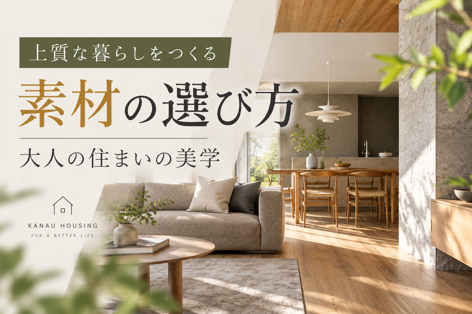上質な暮らしをつくる「素材の選び方」──大人の住まいの美学
