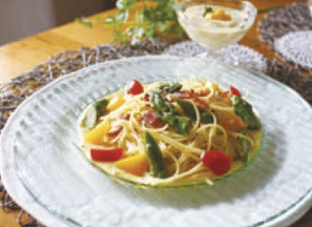 【おすすめレシピ】夏の彩り野菜とコーンクリームのパスタ