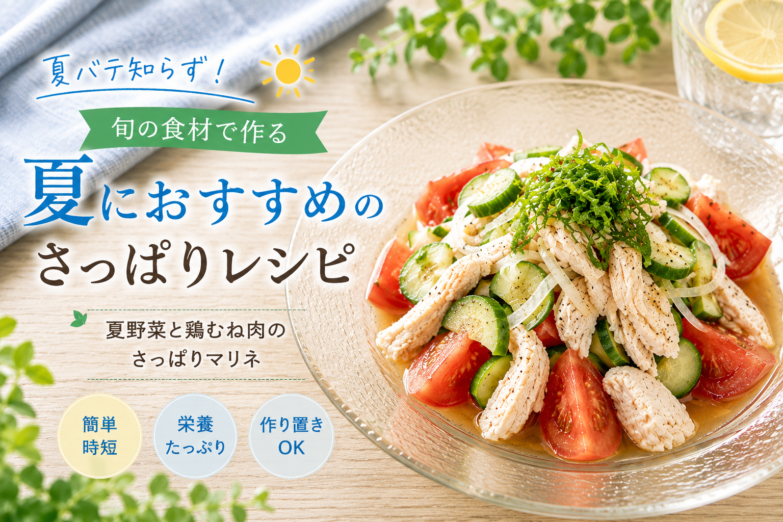 夏バテ知らず！夏におすすめのさっぱりレシピ