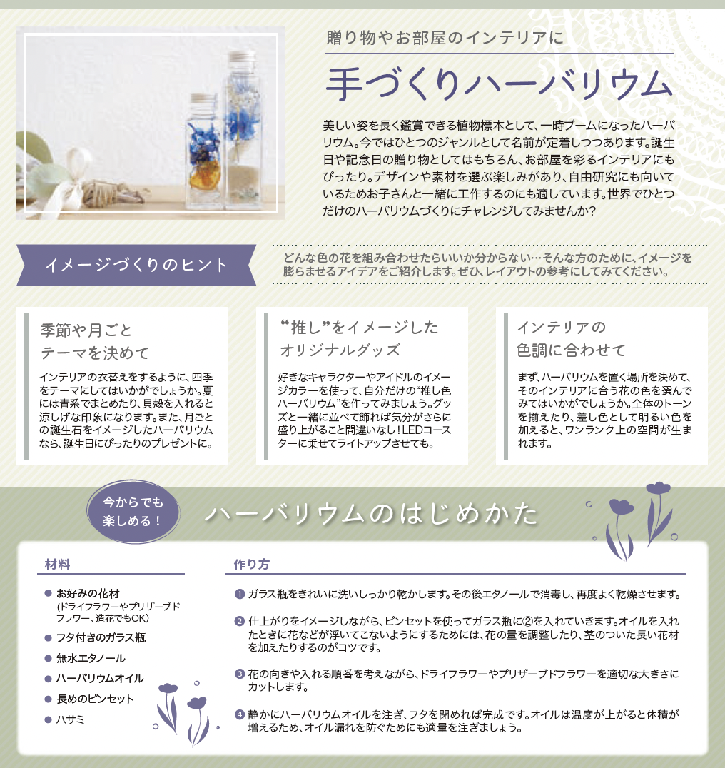 手づくりハーバリウム